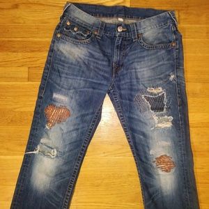 SOLD - True Religion Designer Jeans w Patchwork